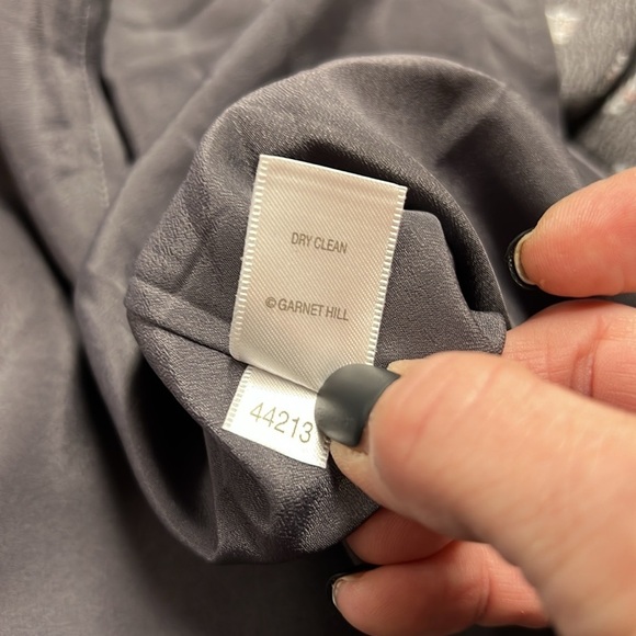 Garnet Hill Gray Viscose Blend Lined Midi Skirt with Pockets Size 10 - Picture 9 of 9